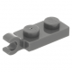 LEGO lapos elem 1x2 vízszintes fogóval, sötétszürke (63868)